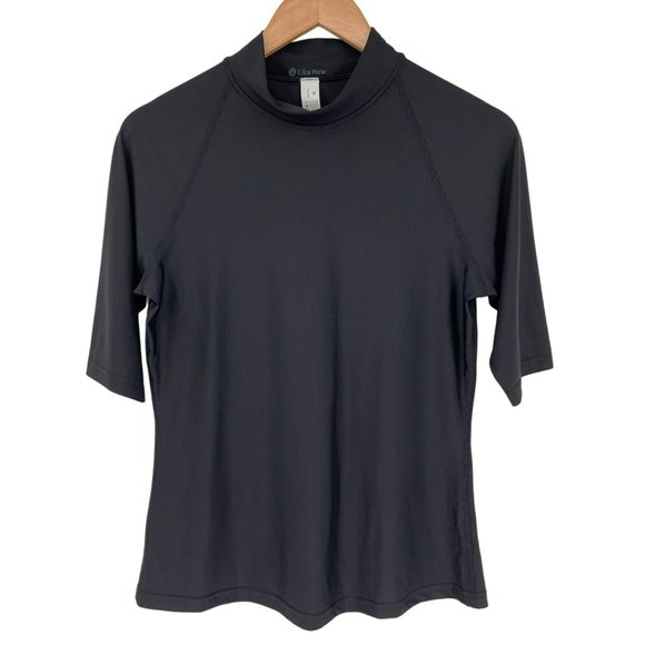 Lululemon Waterside UV Protection Short Sleeve Rash Guard Black W2CN9S Women XL - Picture 6 of 10